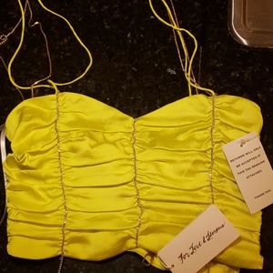 SOLD For Love & Lemons Meringue shirred top